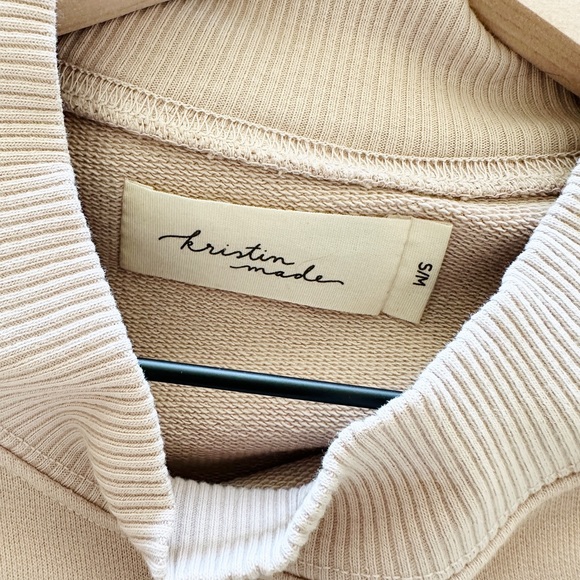 Kristin Made Love One Another Oversized Boyfriend Mock Neck Sweater Pullover - Picture 7 of 7